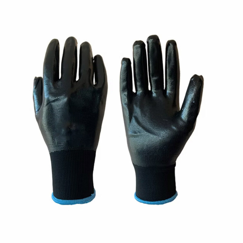 Black Nitrile Full Coated Gloves