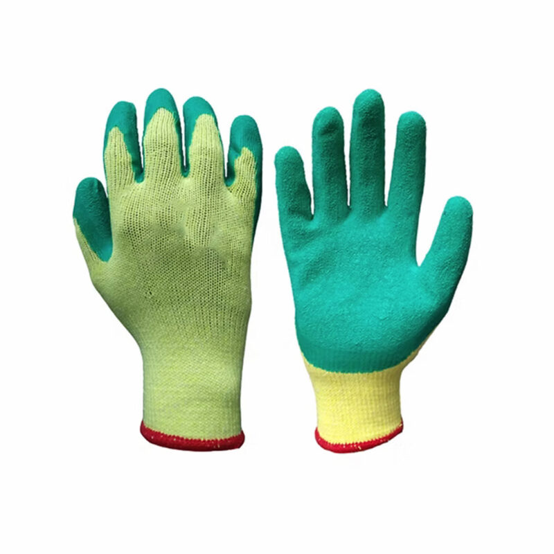 Green Latex Palm Coated Gloves main